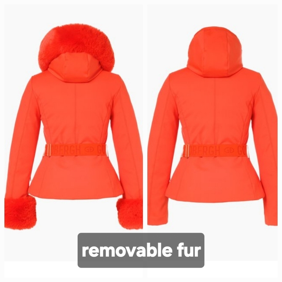 Goldbergh Giselle Ski Jacket Fur Cuffs Orange Goldbergh Giselle Belted Jacket - Picture 5 of 15